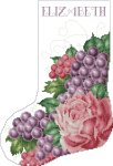 (image for) Rose And Grapes Christmas Stocking